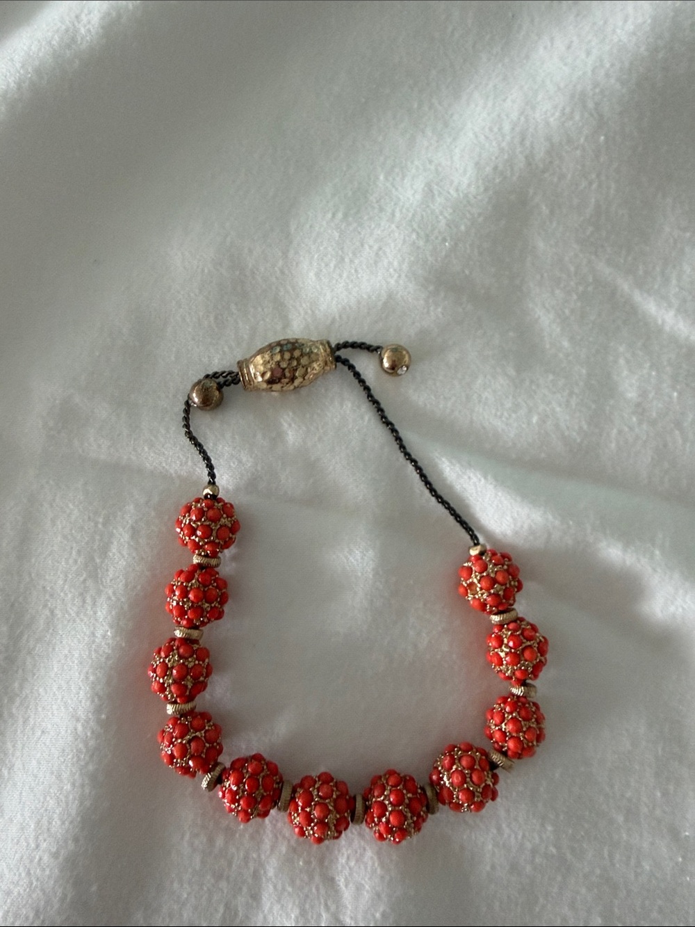 Red Beaded Adjustable Bracelet - Women's Fashion Jewelry